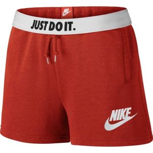 Nike RALLY LOGO červená S - Dámske šortky