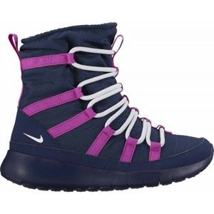 Nike ROSHE ONE HI fialová 4Y - Dievčenská zimná obuv