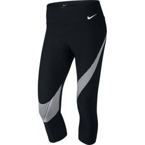 Nike PWR CPRI TI POLY SWSH GRX W čierna XL - Dámske capri nohavice