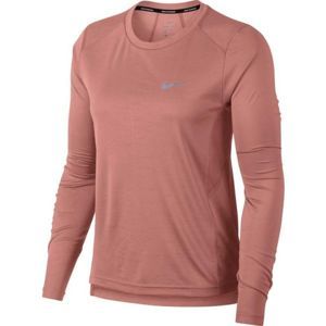Nike MILER TOP LS ružová M - Dámske bežecké tričko