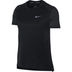 Nike MILER TOP SS W čierna L - Dámske tričko s krátkym rukávom