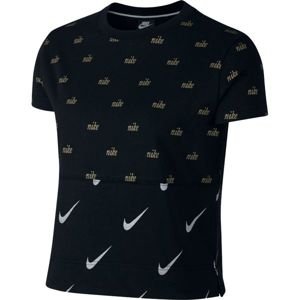 Nike NSW TOP SS METALLIC čierna L - Dámske tričko