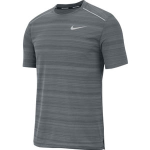 Nike DRY MILER TOP SS M sivá 2XL - Pánske bežecké tričko