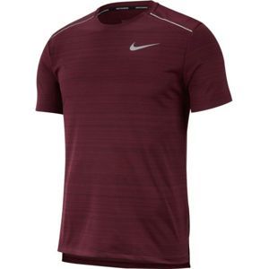 Nike NK DRY MILER TOP SS červená M - Pánske bežecké tričko