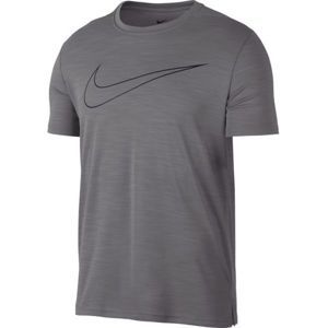 Nike NP SUPERSET TOP SS GFX sivá S - Pánske športové tričko