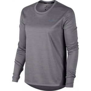 Nike MILER TOP LS sivá M - Dámske športové tričko