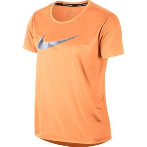 Nike MILER TOP SS HBR1 oranžová M - Dámske tričko