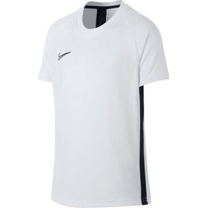 Nike DRY ACDMY TOP SS B biela S - Chlapčenské futbalové tričko