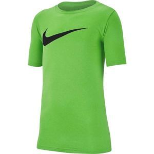 Nike DRY TEE LEG SWOOSH Chlapčenské športové tričko, zelená, veľkosť