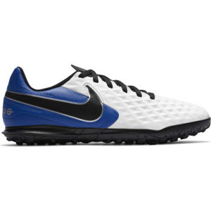 Nike JR TIEMPO LEGEND 8 CLUB TF Detské turfy, biela,tmavo modrá,čierna, veľkosť 35