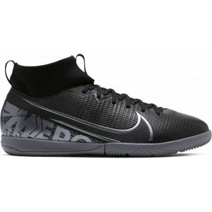 Nike JR MERCURIAL SUPERFLY 7 ACADEMY IC Chlapčenská halová obuv, čierna, veľkosť 35