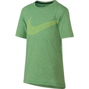 Nike BREATHE TOP SS HYPER GFX zelená L - Chlapčenské tréningové tričko