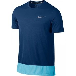 Nike BRTHE RAPID TOP SS tmavo modrá S - Pánske bežecké tričko