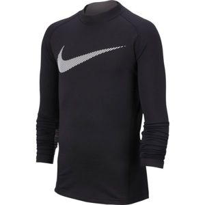 Nike NP LS THERMA MOCK GFX B čierna M - Chlapčenský tréningový top
