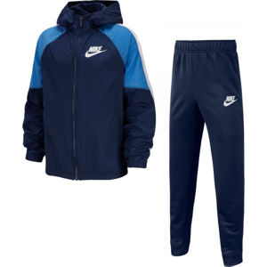 Nike NSW WOVEN TRACK SUIT B Chlapčenská  tepláková súprava, tmavo modrá, veľkosť S