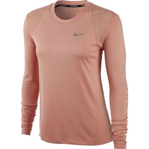 Nike DRY MILER LS GX W ružová L - Dámske bežecké tričko