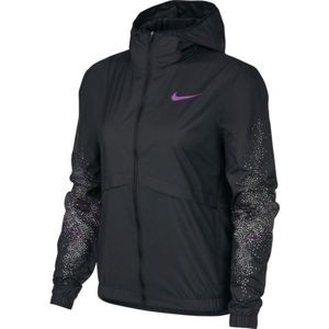 Nike ESSNTL JKT HD FL GX W čierna M - Dámska bežecká bunda