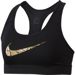 Nike VCTRY COMP BRA MTLLC GRX Dámska športová podprsenka, čierna,zlatá, veľkosť