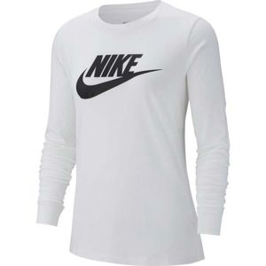 Nike NSW TEE ESSNTL LS ICON FTRA biela S - Dámske tričko
