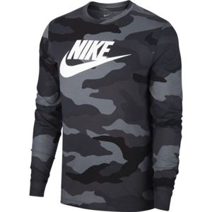 Nike NSW LS TEE CAMO M - Pánske tričko s dlhým rukávom
