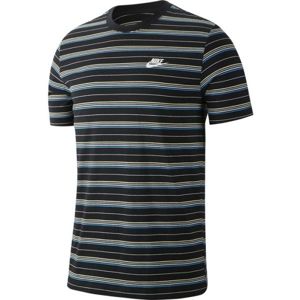 Nike NSW TEE STRIPE SS čierna XL - Pánske tričko