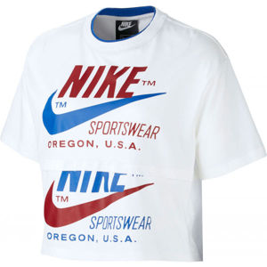 Nike NSW ICN CLSH SS TOP W Dámske tričko, biela, veľkosť L