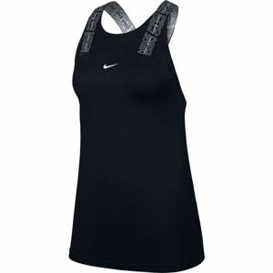 Nike NP DRY ELSTK TANK MAT VNR SU W Dámske športové tielko, čierna, veľkosť XL