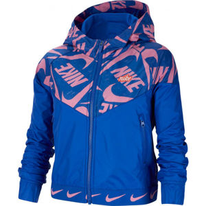 Nike NSW WR JACKET JDIY G Dievčenská  bunda, modrá, veľkosť XL
