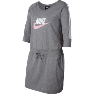 Nike NSW SPORTSWEAR GYM VINTAGE G Dievčenské šaty, sivá, veľkosť XL