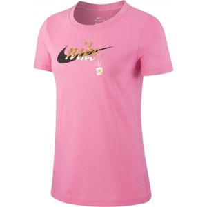 Nike NSW TEE SPORT CHARM ružová L - Dámske tričko