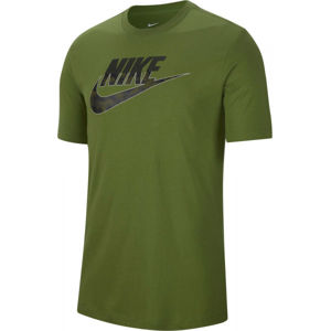 Nike SPORTSWEAR tmavo zelená S - Pánske tričko