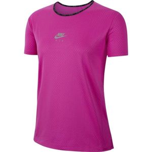 Nike AIR TOP SS W ružová M - Dámske bežecké tričko