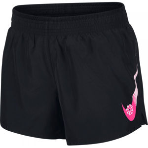 Nike ICNCLSH 10K SHORT GX W Dámske bežecké šortky, čierna,ružová, veľkosť