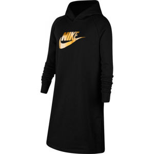 Nike NSW SHINE GX HD DRESS PR G Dievčenské šaty, čierna, veľkosť S