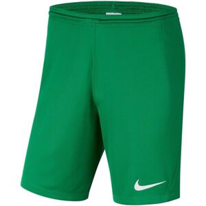 Nike DRI-FIT PARK 3 JR TQO Chlapčenské futbalové šortky, zelená, veľkosť S