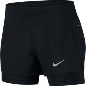 Nike ECLIPSE 2IN1 W čierna L - Dámske bežecké šortky