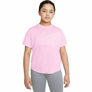 Nike DF ONE SS TOP GX G Dievčenské tričko, ružová, veľkosť L