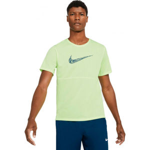 Nike BREATHE RUN TOP SS WR GX M Pánske bežecké tričko, svetlo zelená, veľkosť L