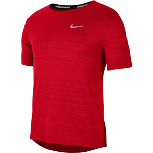 Nike DRI-FIT MILER Pánske bežecké tričko, červená, veľkosť L