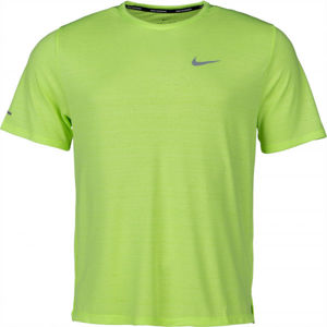 Nike DRI-FIT MILER Pánske bežecké tričko, zelená, veľkosť S