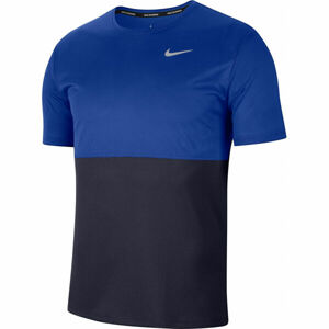 Nike BREATHE Pánske bežecké tričko, modrá, veľkosť L