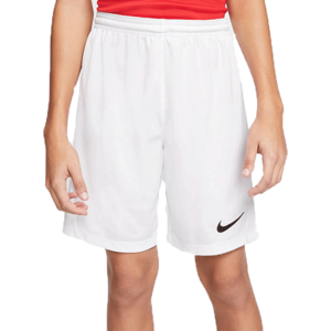 Nike DRI-FIT PARK 3 JR TQO Chlapčenské futbalové kraťasy, biela, veľkosť S