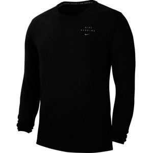 Nike MILER RUN DIVISION Pánske bežecké tričko, čierna,biela, veľkosť