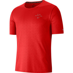 Nike MILER RUN DIVISION Pánske bežecké tričko, červená, veľkosť XL