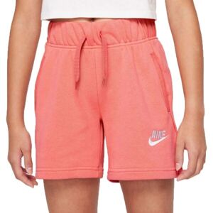 Nike SPORTSWEAR CLUB Dievčenské šortky, lososová, veľkosť XL