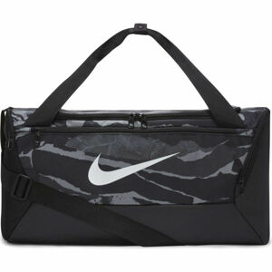 Nike BRASILIA S DUFF - 9.0 AOP1 Športová taška, čierna,tmavo sivá,biela, veľkosť