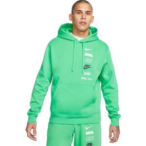 Nike CLUB+ BB PO HOODIE MLOGO Pánska mikina, zelená, veľkosť XXXL