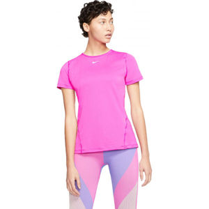 Nike NP 365 TOP SS ESSENTIAL W ružová XL - Dámske tričko