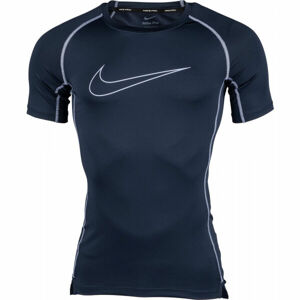Nike NP DF TIGHT TOP SS M tmavo modrá M - Pánske tréningové tričko