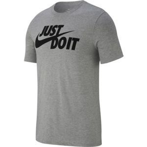 Nike NSW TEE JUST DO IT SWOOSH sivá S - Pánske tričko